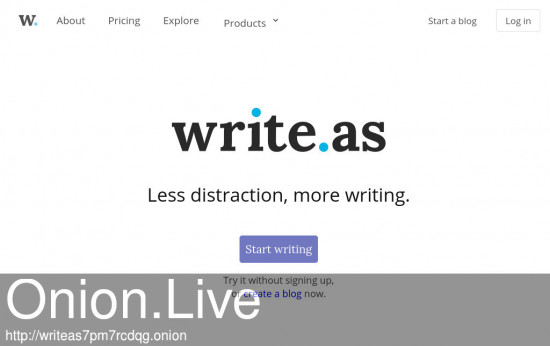 Write.as - A place for focused writing