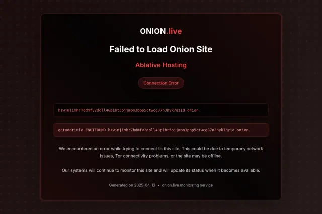 Ablative Hosting screenshot