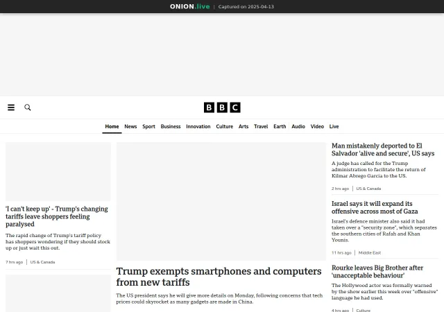 Bbc News screenshot