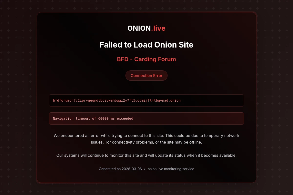 BFD - Carding Forum screenshot