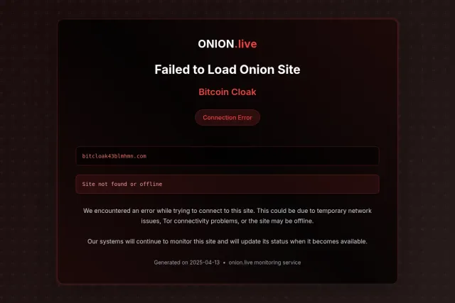 Bitcoin Cloak screenshot