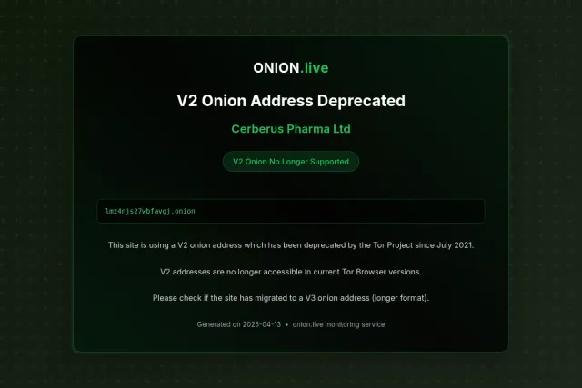 Cerberus Pharma Ltd screenshot