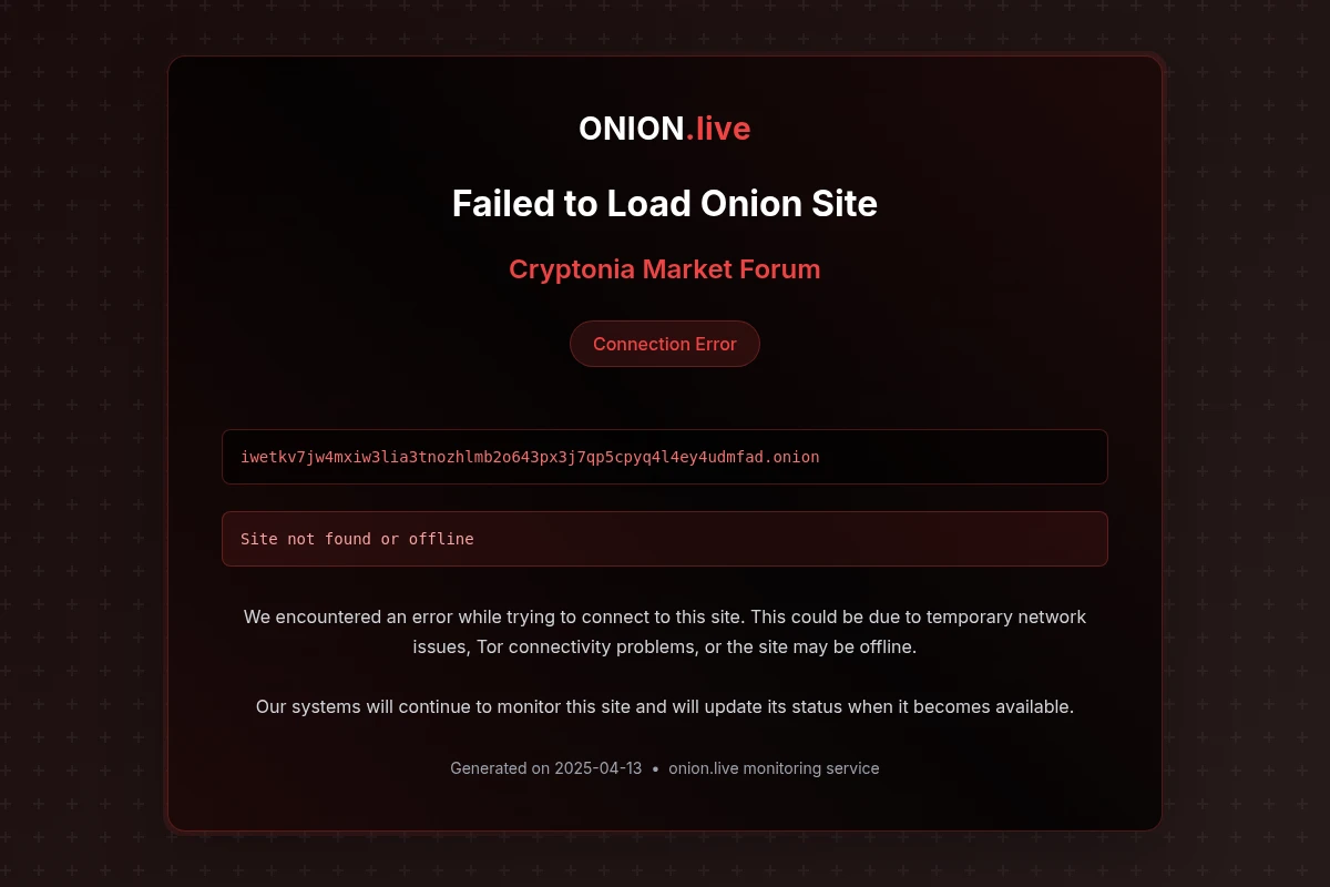 Cryptonia Market Forum screenshot