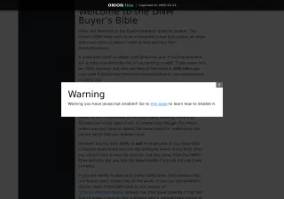 Darknet Market Bible screenshot