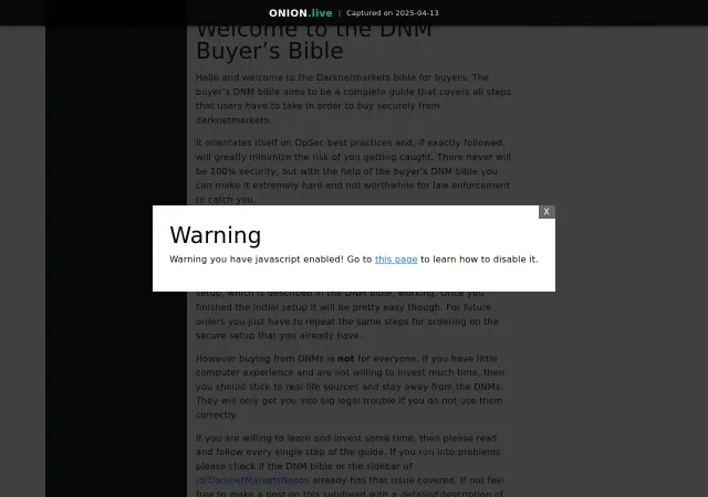 Darknet Market Bible screenshot