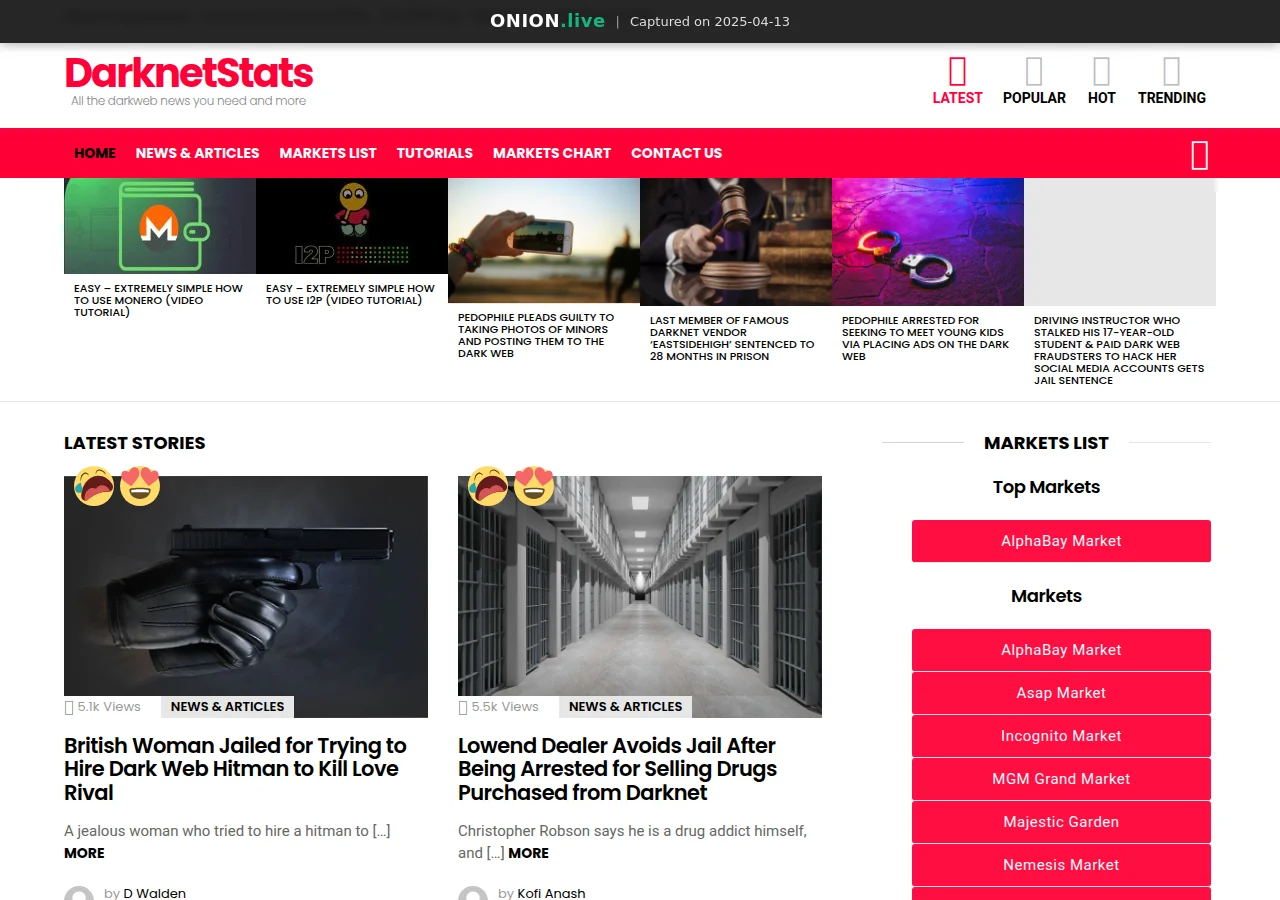 Darknetstats screenshot