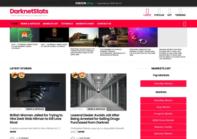 Darknetstats screenshot
