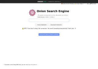 Onion Search Engine screenshot