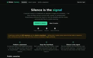OnionCanary screenshot