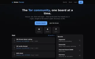 OnionForum screenshot