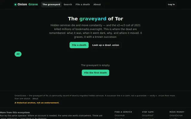 OnionGrave screenshot