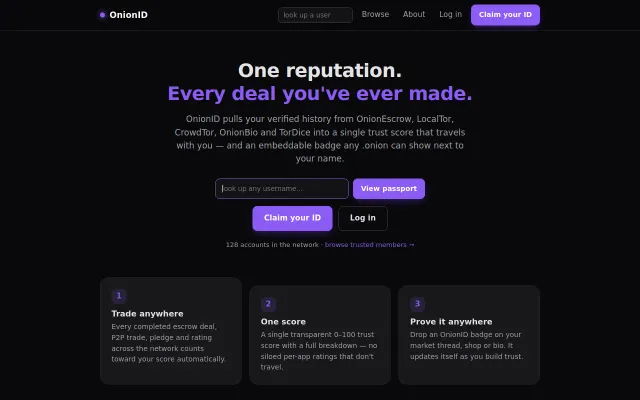 OnionID screenshot