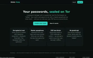 OnionKeep screenshot