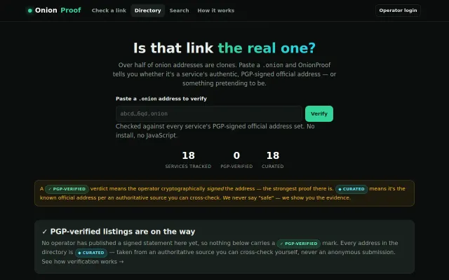 OnionProof screenshot