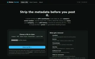 OnionScrub screenshot