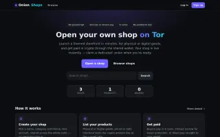 OnionShops screenshot