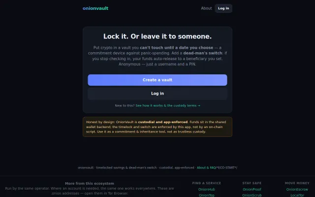 OnionVault screenshot