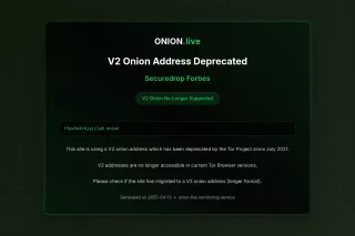 Securedrop Forbes screenshot