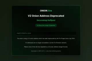 Securedrop Huffpost screenshot