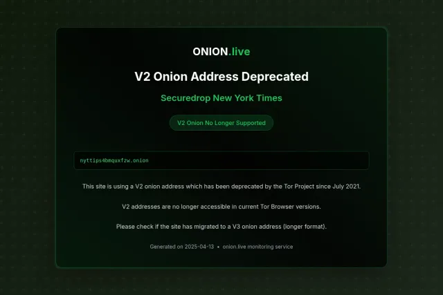 Securedrop New York Times screenshot