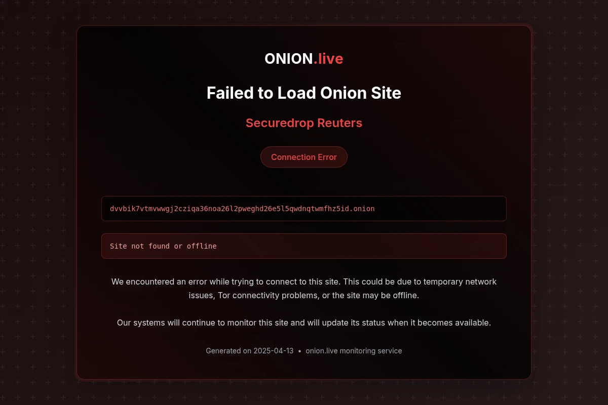 Securedrop Reuters screenshot