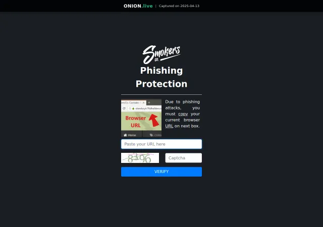 Smokersco Cannabis Shop in Dark Web screenshot