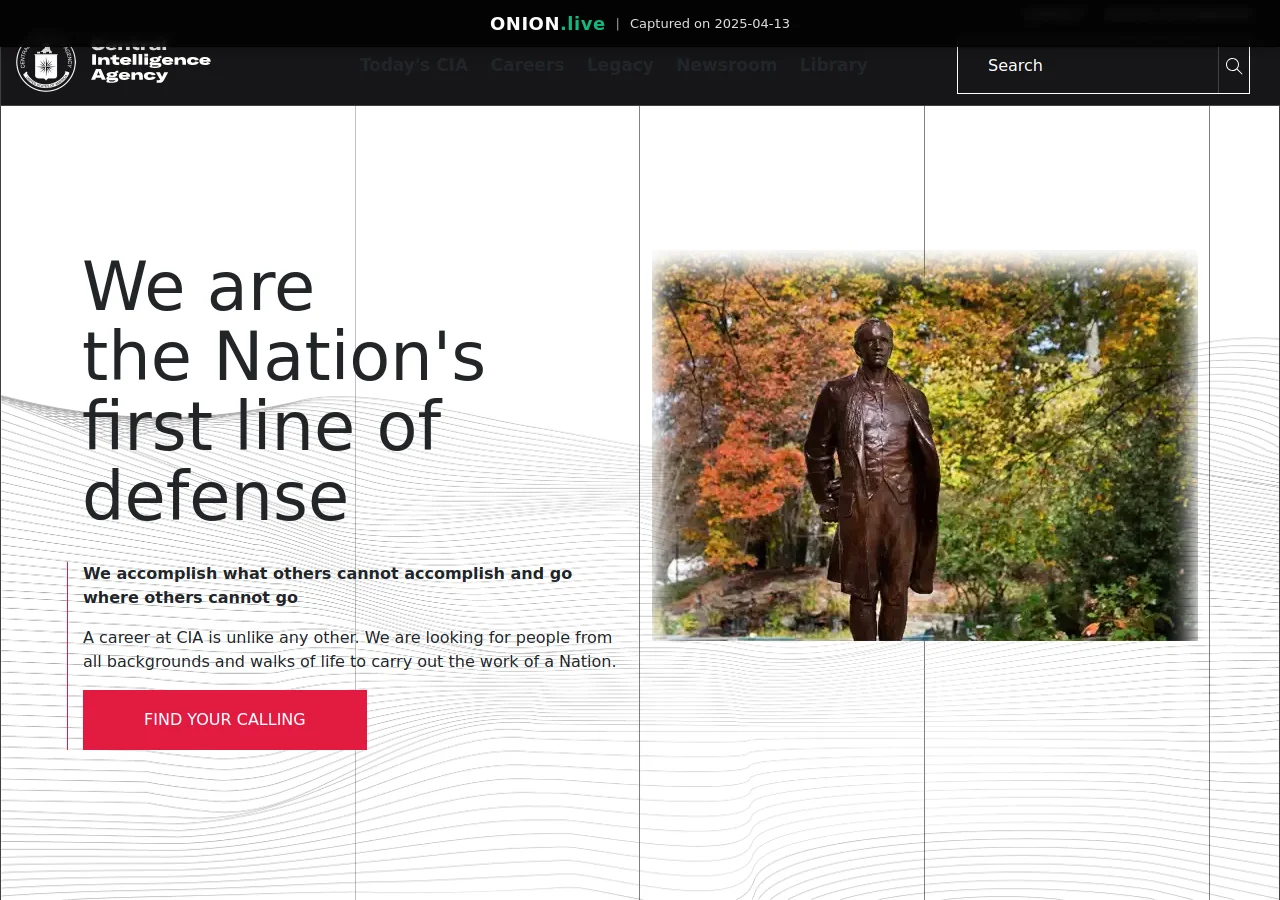 The Cia S Official Onion Site screenshot