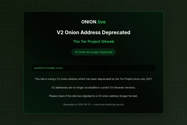 The Tor Project Gitweb screenshot