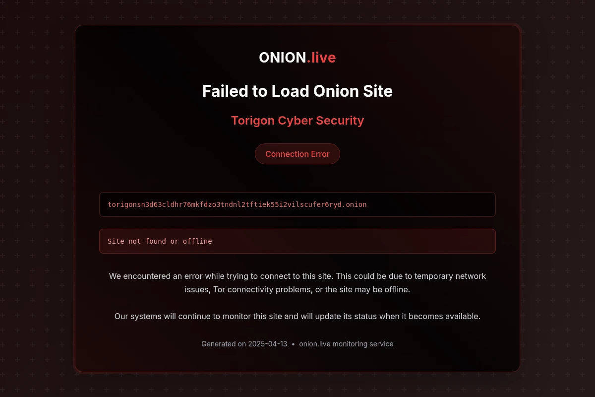 Torigon Cyber Security screenshot