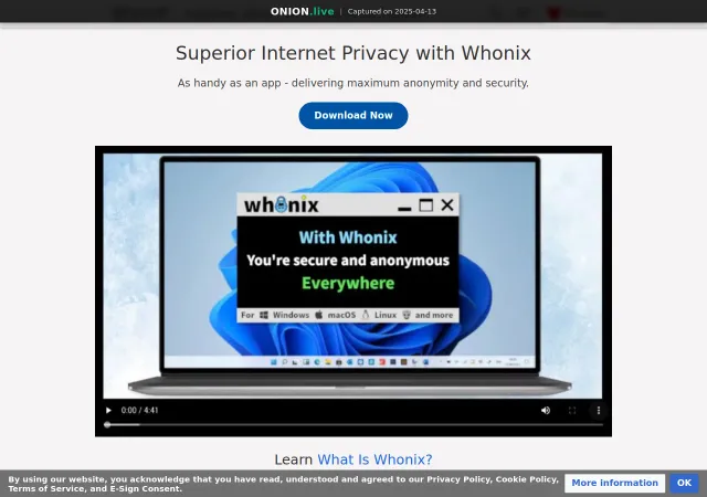 Whonix screenshot