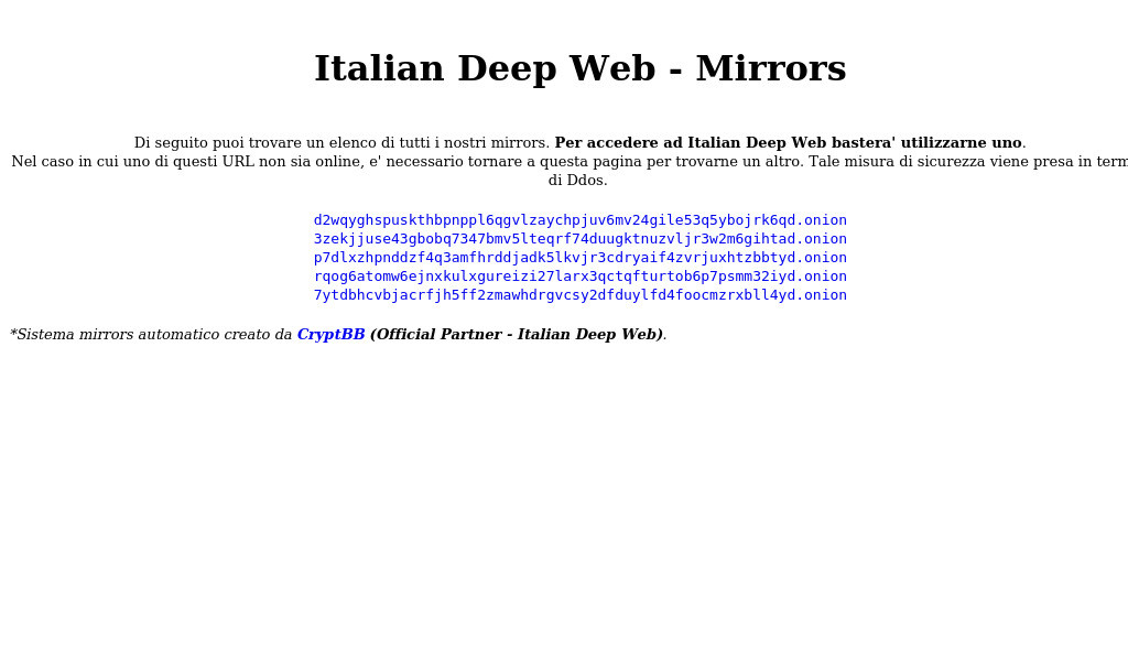Italian Deep Web