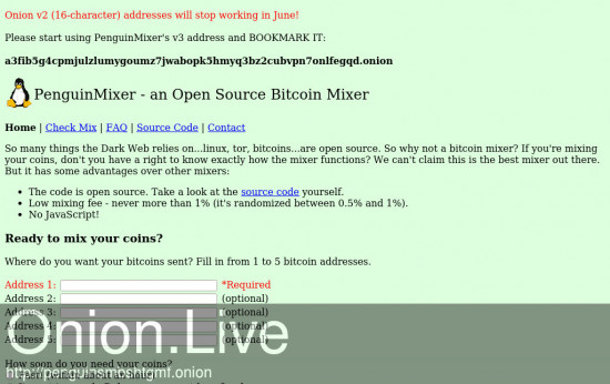 PenguinMixer - an Open Source Bitcoin Mixer
